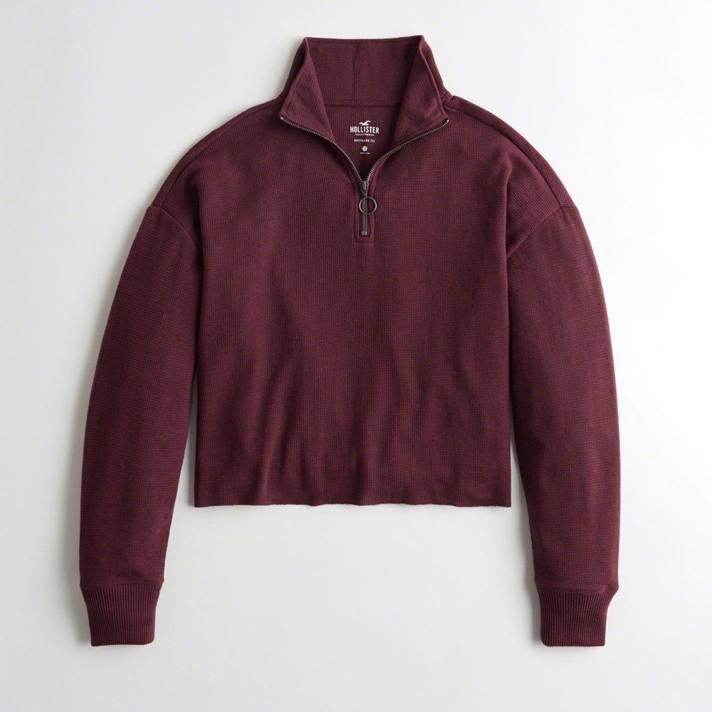 Hollister Zip Up Boyfriend Tee